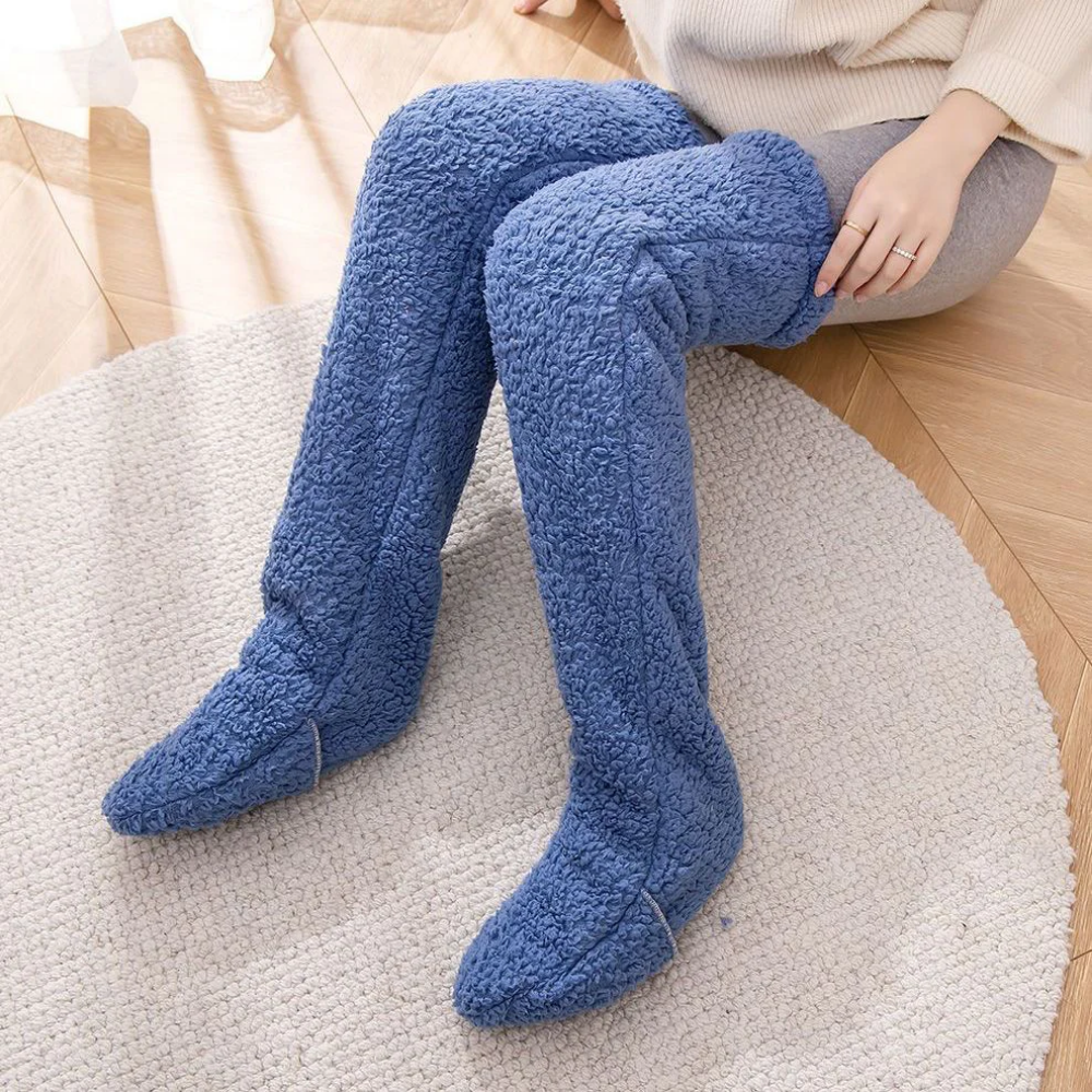 Cozy Teddy Bear Knee-High Warm Socks